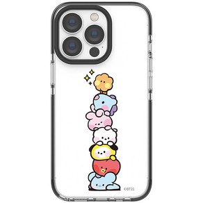 아이컬러즈 BT21 미니니 투명 라인 휴대폰 케이스