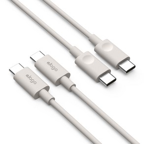 엘라고 USB C to C 고속 충전 케이블, 스톤, 2개, 1m