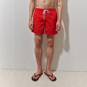 남성용 ken swimming half pants, 레드