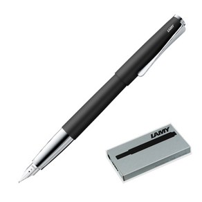 LAMY 067BK 스튜디오 만년필 + 잉크 카트리지 5p, EF, 블랙(만년필), 블랙(잉크 카트리지)