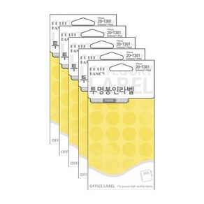 쁘띠팬시 투명봉인라벨 견출지 20-T301, 투명, 5개