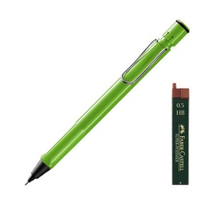 LAMY 사파리 샤프 113그린 + 샤프심 HB 랜덤발송 + 리플렛 + 케이스, 1세트, 0.5mm