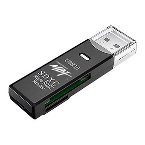 엠비에프 USB 3.0 블랙박스 SD 멀티 카드리더기, MBF-U3CR-BK, 블랙, 1개