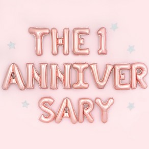 파티팡 THE 1 ANNIVERSARY 은박풍선 세트, 로즈골드, 3세트