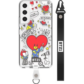 아이컬러즈 BT21 두들 스마트 탭 투명 휴대폰 케이스