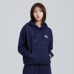 널디 미니 아치 로고 풀오버 후드티