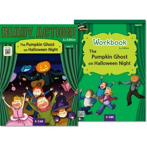 Ready Action 2nd Edition Level3 The Pumpkin Ghost on Halloween Night + Wokbook 세트, A*LIST