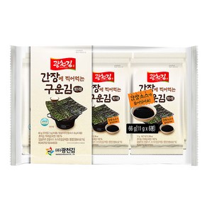 광천김 간장에 찍어먹는 구운 파래 식탁김 + 간장 세트 11g x 6p