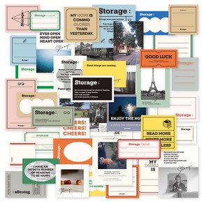 인디고 스토리지 커스텀 다꾸 스티커 팩 40종 세트