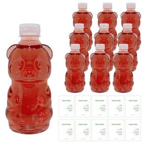 팬더 쥬스병 350ml x 10p + 방수라벨 스티커 10p 세트