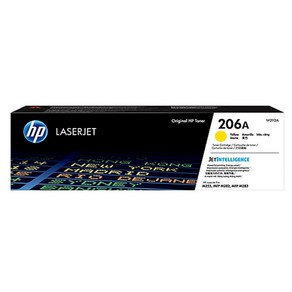 HP NO 206A W2112A 토너 M255 M282 M283, 노랑, 1개