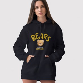 에어플레인 BEARS 오버핏 후드 티셔츠