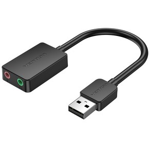 벤션 이어폰 마이크 분배기 타입 USB 사운드카드 외장형, CDYB0, 1개