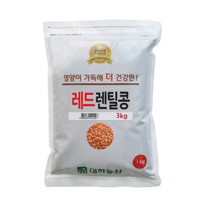 대한농산 레드렌틸콩, 3kg, 1개