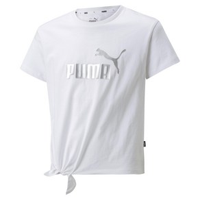 [PUMA]푸마_주니어_에센셜+ 로고 노티드 티셔츠 G_ESS+ LOGO KNOTTED TEE G_화이트_84968902