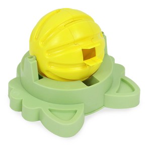 펫츠몬 강아지 고양이 롤링 노즈워크 장난감 17 x 17.5 cm, YELLOW + GREEN, 1개