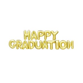 와우파티코리아 HAPPY GRADUATION 풍선, 골드, 1개