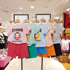 코코리따 [동아백화점 수성점] NEW~~아동용 매일매일 등원복 착한 반팔상하세트