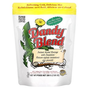 Dandy Blend 인스턴트 허브 음료 민들레 함유 카페인 무함유 200g(7.05 oz) 1팩, 200g, 1개입, 1개