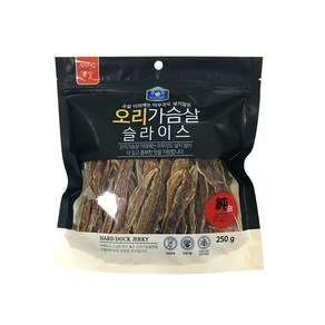 벨버드 순살 슬라이스 강아지 건조간식, 오리가슴살, 250g, 3개