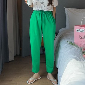 마이쏭 여성 배기바지 여름 긴바지 운동복 키치배기핏트레이닝팬츠