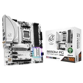 [ASRock] B650M PG Riptide WiFi White 대원씨티에스 (AMD B650/M-ATX)