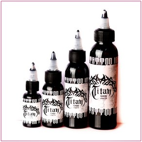 타투잉크 타투색소 반영구 문신색소 타투재료 Tattoo ink black colo - 타이탄 블랙 라인전용, 1/2oz, 1개