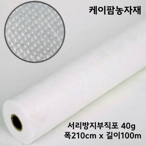 케이팜 40g 폭210cm 길이100m 서리방지부직포 못자리 냉해방지 마늘부직포 월동 한랭사 한냉사 병충해방지 겨울작물