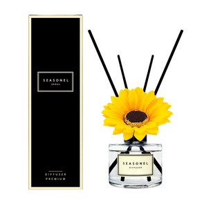 시즈넬 플라워 디퓨저 120ml 해바라기, 페퍼민트, 1개