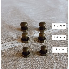 [금속부자재]내맘대로 달아보는 청동 솔트레지 - 지름 12mm 지름 10mm 지름 8mm 가방만들기 가방 잠금고리 핸드메이드 가방장식, 청동- 10mm, 1개