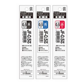 제브라 사라사 단색리필 RJF5 0.5mm/갑(10) 젤잉크 리필심, 청색(23101), 1갑