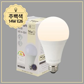 비츠온 A-벌브 LED 전구 14와트(W) 16와트(W) 18와트(W) 색상별 다섯개 묶음, 주백색, 5개