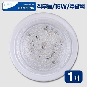 LED 직부등 베란다등 다용도등 삼성칩 국산 KC인증 15W 천장등, 주광색(하얀빛)