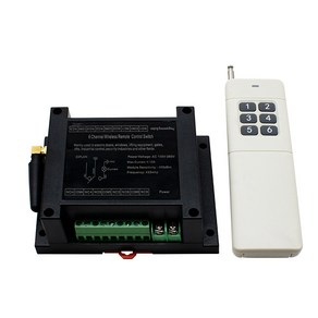 산업용 무선 리모컨 조명 스위치 리시버 산업 농장 전력 리프팅 장비 AC 100V 265V 6CH RF 433MHZ, 1Remote 1Receive, 1개