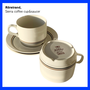 [빈티지]로스트란드 시에라 커피컵앤소서 siea coffee cup sauce set, 1개