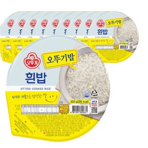 오뚜기 맛있는 오뚜기밥 흰밥, 200g, 10개