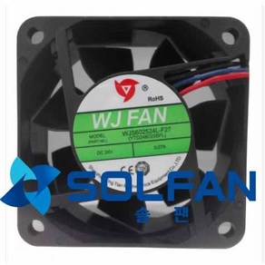 솔팬 WJS602524L-F27 DC24V FAN DC팬 60mm 사이즈 / WJ팬 / 60MM X 25MM 사이즈 / 2700RPM / MADE IN CHINA, 1개