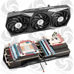 MSI GeForce RTX 3080 3080Ti 3090 게임용 X Trio 그래픽 카드 용 RTX3090 방열판