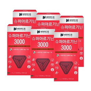 네이처드림 슈퍼아르기닌3000 20g x 15포 6개, 15회분, 300g