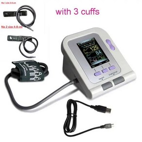 강아지 혈압계 커프 CONTEC08A 수의사 사용 전자 디지털 혈압 모니터 애완 동물 개 고양이 말 등, with 3 cuffs, 1개