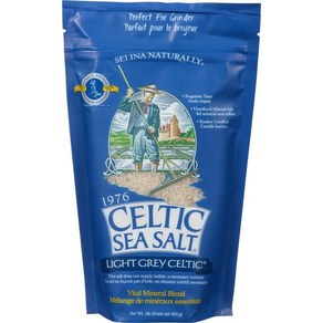 라이트 그레이 Celtic Sea Salt 0.5kg1파운드 재밀봉 가능한 백 - 첨가물 프리 맛있는 바다 소금 요리 베이킹 등에 적합 글루텐 GMO 프리 인증 코셔 및 팔