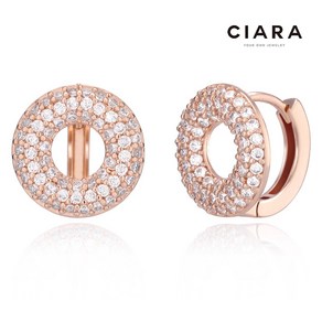 CIARA 14K Novara 빅서클 원터치 귀걸이(GoldPlated)