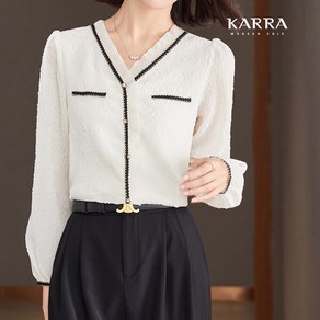 카라 KARRA 플리츠포인트블라우스 KB3SBL016C