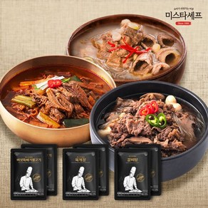 미스타셰프 갈비탕 600g x 2팩 + 육개장 600g x 2팩 + 버섯뚝배기불고기 400g x 2팩