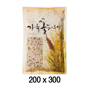 팩플러스 가을꽃피우다잡곡(일반형) 200x300 (1kg) 100매 쌀포장봉투, 100개