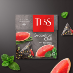 [TESS] 테스 자몽 칠 민트 홍차 피라백, 1개, 10개입, 400g