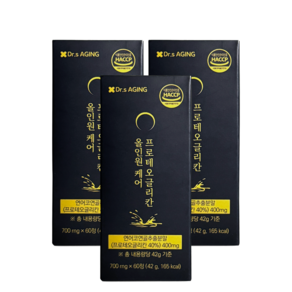 닥터스에이징 올인원케어 콘드로이친 프로테오글리칸 700mg 이중코팅 식약처 HACCP 인증, 3개, 60정