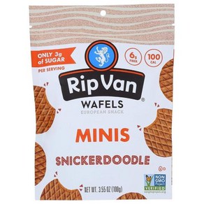 립반 RIP VAN WAFELS Snickedoodle 미니 와플 100.6g 3.5온스 과자 스낵 간식, 1개