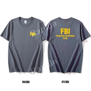 FBI 요원 반팔 티셔츠 남성용 면 캐주얼 반팔 미군 경찰 팬복 잠옷 코스프레