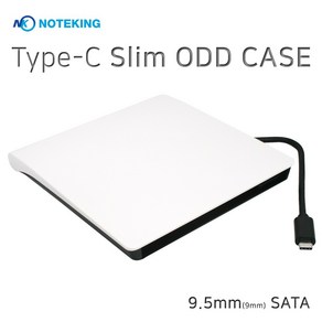 노트킹 9.5mm SATA CD DVD ROM SU-208 호환 USB-C타입 외장 ODD 케이스, 9mm C타입 케이스, 1개